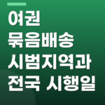 여권 묶음배송 시범지역과 전국 시행일