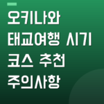 오키나와 태교여행 시기 코스 추천 주의사항