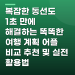 복잡한 동선도 1초 만에 해결하는 똑똑한 여행 계획 어플 비교 추천 및 실전 활용법