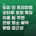 도미 인 프리미엄 오타루 호텔 특징 이용 팁 주변 관광 명소 예약 방법 접근성