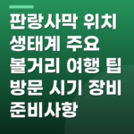 판랑사막 위치 생태계 주요 볼거리 여행 팁 방문 시기 장비 준비사항