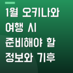 1월 오키나와 여행 시 준비해야 할 정보와 기후