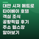 대만 시저 메트로 타이베이 호텔 객실 조식 공항픽업 후기 주소 헬스장 알아보기
