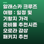 알래스카 크루즈 여행 : 일정 및 기항지 가격 준비물 추천시즌 오로라 감상 패키지 추천
