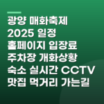 광양 매화축제 2025 일정 홈페이지 입장료 주차장 개화상황 숙소 실시간 CCTV 맛집 먹거리 가는길