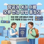 항공권 여권 이름 오류 변경 방법 총정리