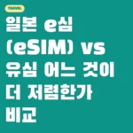 일본 e심(eSIM) vs 유심 어느 것이 더 저렴한가 비교