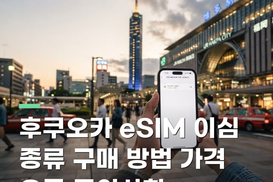 후쿠오카 eSIM 이심 종류 구매 방법 가격 요금 주의사항