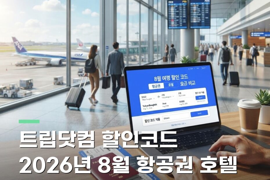 트립닷컴 할인코드 2026년 8월 항공권 호텔 요금 비교 및 사용 방법