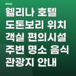 웰리나 호텔 도톤보리 위치 객실 편의시설 주변 명소 음식 관광지 안내