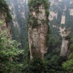 zhangjiajie, wulingyuan, quartz sandstone peak woodland landscape