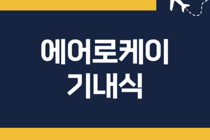 에어로케이 기내식 사전 주문 방법과 메뉴 가격