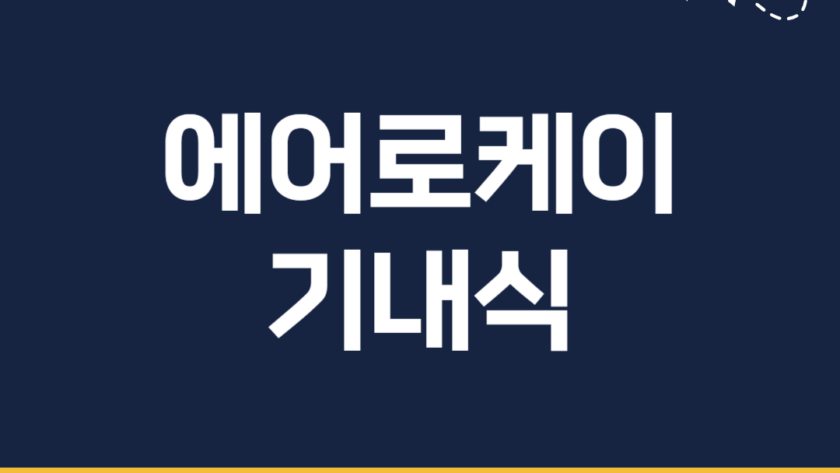 에어로케이 기내식 사전 주문 방법과 메뉴 가격