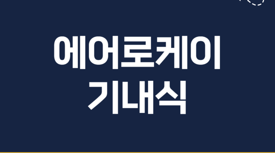 에어로케이 기내식 사전 주문 방법과 메뉴 가격