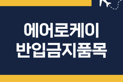 에어로케이 항공사 운송 제한 물품 안내 리튬배터리 액체류