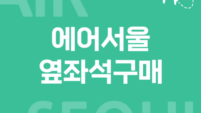 에어서울 옆 좌석 구매 가격과 이용 방법 안내