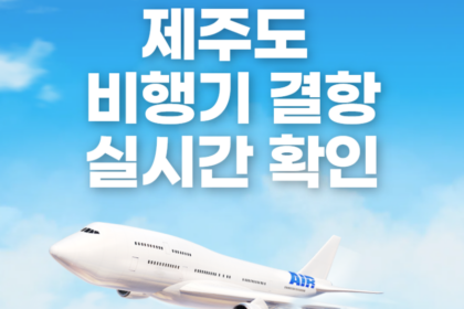 제주도 비행기 결항 실시간 확인하기