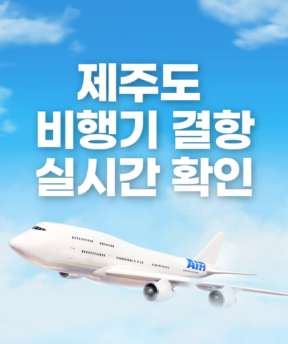 제주도 비행기 결항 실시간 확인하기