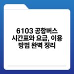 6103 공항버스 시간표와 요금 이용 방법 완벽 정리.jpg