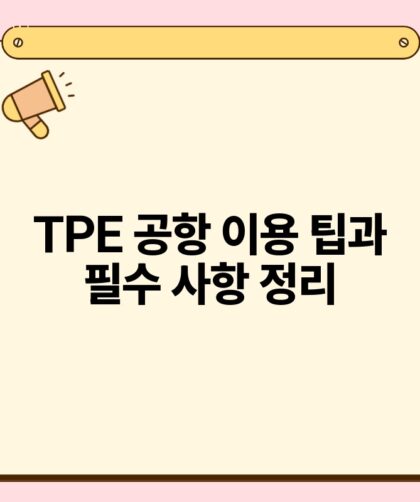 TPE 공항 이용 팁과 필수 사항 정리.jpg