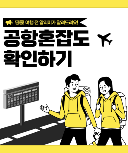 공항혼잡도 확인 방법 인천공항 김해공항 제주공항 일본공항 등