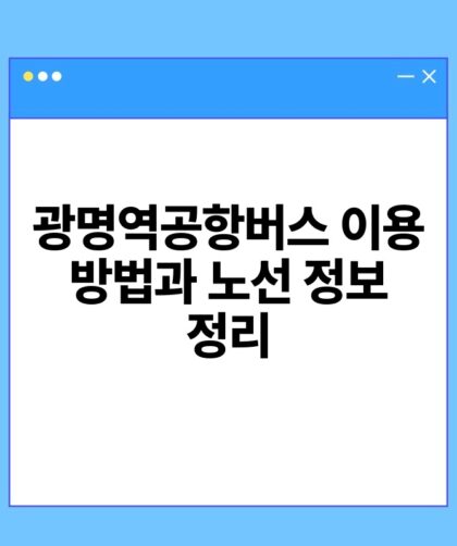 광명역공항버스 이용 방법과 노선 정보 정리.jpg