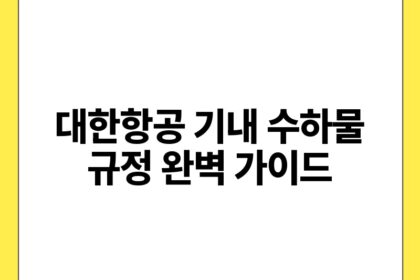 대한항공 기내 수하물 규정 완벽 가이드.jpg