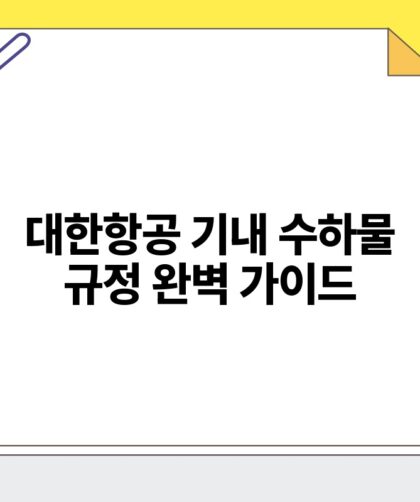 대한항공 기내 수하물 규정 완벽 가이드.jpg