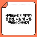 서귀포공항의 위치와 항공편 시설 및 교통 편의성 이해하기.jpg