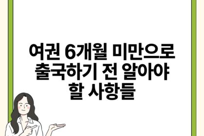 여권 6개월 미만으로 출국하기 전 알아야 할 사항들.jpg