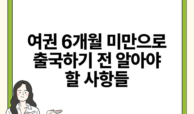 여권 6개월 미만으로 출국하기 전 알아야 할 사항들.jpg