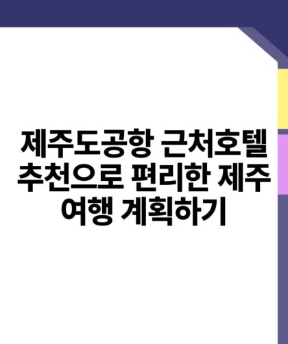 제주도공항 근처호텔 추천으로 편리한 제주 여행 계획하기.jpg