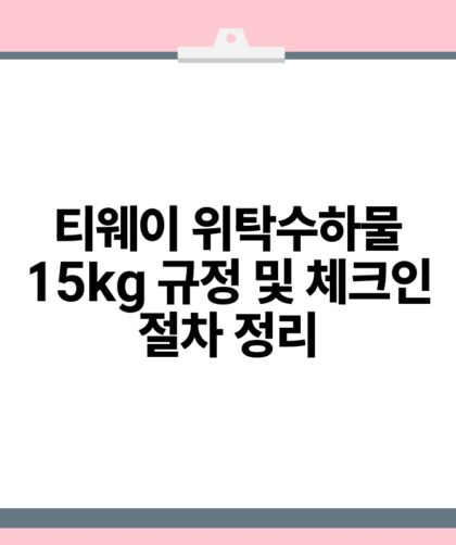 티웨이 위탁수하물 15kg 규정 및 체크인 절차 정리.jpg