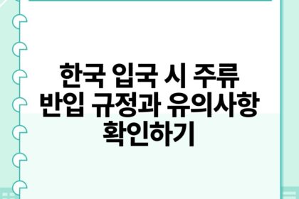 한국 입국 시 주류 반입 규정과 유의사항 확인하기.jpg