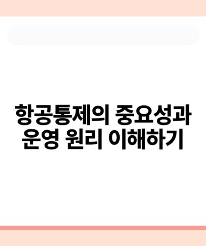 항공통제의 중요성과 운영 원리 이해하기.jpg