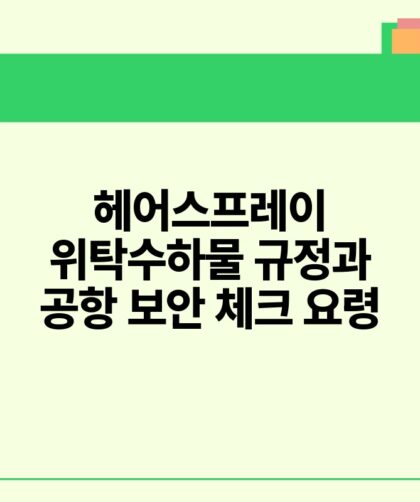 헤어스프레이 위탁수하물 규정과 공항 보안 체크 요령.jpg